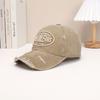 Gorra de Pato Lavada Bordada Estilo Retro Americano para Celebridad de Internet Femenina Blogger Versátil Elegante Agujero Protección Solar Gorra de Béisbol Tendencia Hombres