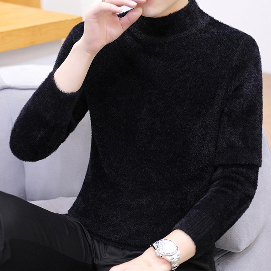 纯色仿貂半高领 (2)