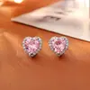 Brincos Explosivos de Zircônia Colorida de Alta Qualidade Agulha de Prata S925 Moda Simples Luxo Acessível Brincos Versáteis Brincos Unissex