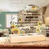 Decoração de Mesa Dia dos Namorados Amor com Base de Madeira Acrílico Transparente Dia dos Pais Ornamentos