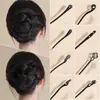 Grampo de Cabelo Estilo Antigo com Laço, Grampo de Cabelo com Franja, Acessório de Cabelo em Madeira Ébano Preta, Acessório Simples, Grampo de Cabelo Tradicional para Coques
