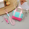 Bolsa de Mão Mini Rosa Dopamina Bolsa para Fone de Ouvido Caixa de Armazenamento Capa Protetora para Cabo de Dados Bolsa Organizadora Porta Moedas Cartões Moderna