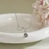 Colar de Coração de Diamante 100 Línguas Europeu e Americano Amor Cobre Luz de Luxo Nicho Zircônia Incrustada Clavícula de Alta Qualidade