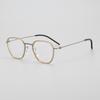 Armazón para Gafas de Prescripción Modelo 5806 de Linde, Mismo Modelo que Jing Boran, Armazón sin Tornillos, Armazón Polygonal Retro para Gafas de Mujer
