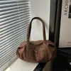 Estilo Coreano Novo Transfronteiriço Estampa de Leopardo Casual 2026 Nylon Diário Deslocamento Grande Capacidade Leve Manual Ombro Bolsa Mulheres