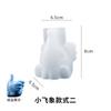 Desenho animado 3D tridimensional animal molde de silicone cola diy porco coelho cabaça gato da sorte bolsa resina enfeites