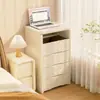 Tocador tocador pequeño gabinete de almacenamiento con tapa abatible dormitorio apartamento pequeño taburete cajonera integrada mesita de noche mini