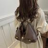 Bolsa Tote Texturizada Borboleta Retro Moda Mochila Multifuncional Grande Capacidade para o Dia a Dia Bolsa de Ombro Texturizada para Comércio Exterior