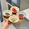 Plato pequeño para mojar estilo japonés Plato pequeño Plato pequeño Plato para vinagre Olla caliente Plato para salsa de soja 2025 Nuevo Hogar Color bajo vidriado