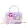 Nuevo bolso para niña con lazo y perlas, estilo princesa, bandolera de hombro, monedero