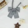 Jk Corbata de Lazo para Hombre Color Sólido Estilo Japonés Sin Nudo Cuello Plano para Mujer Combinación Perfecta Estilo Escolar de Pareja Uniforme
