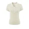 2026 Verano Nuevo Estilo Francés Elegante Cuello Polo Tejido Manga Corta Mujer Verano Cuello Solapa Botón Top Sencillo y Versátil