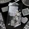 Fita de Renda Yanjipet Série de Cores Vintage Tema Renda INS Material DIY Adesivos Decorativos Reutilizáveis 6 Designs