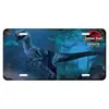 Placa decorativa de metal estaño personalizada creativa serie Jurassic en stock directo de fábrica Amazon AliExpress