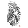 Impermeable pequeño tatuaje de brazo completo pegatina símbolo tótem animal calavera en stock al por mayor pegatina de tatuaje de texto