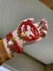 Pulseira de Ágata Vermelha Natural para Mulheres, Nova Pulseira de Duplo Círculo Estilo Chinês, Pulseira Atrai-Riqueza para o Ano de Nascimento, Presente de Feriado Atacado
