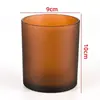 Venta al por mayor de fábrica Velas Aromáticas Caseras Taza para Velas Taza para Velas Contenedor de Vidrio de Colores Portavelas Decorativo Romántico para Interiores