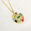Transfronterizo Nuevo Estilo Bohemio Moda Europea y Americana Gota de Aceite Zircón Redondo Marca Ojo Colgante Collar Mujeres Venta al por Mayor