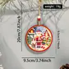 Decoración de letrero de madera navideño de Amazon transfronterizo, letrero redondo, colgante de madera de puerta de Papá Noel y muñeco de nieve