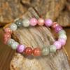 Pulsera Nueva Transfronteriza Colorida de Piedra Natural con Cuentas para Mujer Hecha a Mano de Cristal Cordón Elástico Joyería Mayoreo
