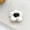 Pinza para el pelo con flor de algodón perlado coreano, media coleta, pinza para el pelo para mujer, dulce capullo de flor tridimensional, pinza de tiburón, accesorios para el pelo, tocado