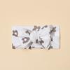 Outono e Inverno Europeu e Americano Novo Laço Estampado para Bebê Faixa de Cabelo Meninas Macio e Confortável Acessórios de Cabelo Vintage Lenço de Cabeça para Bebê