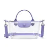 Bolso de Mano Transparente de Gelatina de PVC para Mujer, Cruzado Impermeable de un Solo Hombro, Estilo Longchamp, Bolsa Ita