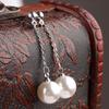 Pendientes largos de borla de perla plateada para mujer de Tiktok Kuaishou, joyería para orejas de estilo coreano, venta al por mayor de fábrica