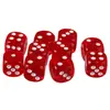 Não. 14 dados pequenos novos de acrílico cristal vermelho transparente acessórios para jogos de tabuleiro 1,4cm