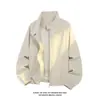 Chaqueta de Moda para Hombre Primavera y Otoño 2026, Corte Holgado, Estilo Coreano, Chaqueta Versátil Casual con Cuello Alto para Hombre