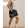 Shorts Casuais com Estampa de Anjo Rezando Tendência High Street Americana para Mulheres Verão Novo Calça Esportiva Versátil Solta para Homens