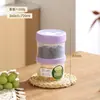 Copo Salah Café da Manhã Portátil com Garfo Aveia Copo de Leite Copo de Frutas com Piquenique Camada Dupla Copo de Iogurte Queijo