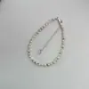 Perlas Naturales Combinadas con Cuentas de Semilla de Colores, Diseño Único, Dulce y Versátil, Cadena Sencilla para Clavícula, Cadena para Suéter para Mujer