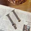 Adecuado para correa de Apple Watch Iwatch9 Correa de Metal S10 para Iwatch11/Se Patrón de Trigo Fino Malla de Espiga