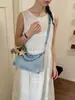 Bolso de Hombro Cruzado de Gran Capacidad para Niñas y Estudiantes, Verano 2026, Bolso Cruzado de Mezclilla, Bolso de Hombro Artístico Versátil
