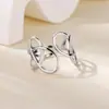 Aliexpress Popular Anel Aberto com Recorte de Linha Cruzada Estilo Ins Aço Inoxidável Banhado a Ouro 18K Anel Atacado