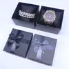 Nueva Caja de Relojes con Arte Latte Cruzado 8*9 Caja para Pulseras al por Mayor Caja de Joyería Empaque Caja de Regalo para Joyería