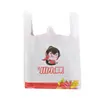 Bolsas de Plástico Personalizadas, Bolsas para Llevar, Bolsas de Tote Gruesas para Supermercado, Bolsas Transparentes tipo Chaleco para Compras de Frutas con Impresión de Logo