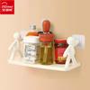 Estante de almacenamiento para objetos pequeños montado en la pared sin perforaciones, estante organizador para cosméticos de baño, estante organizador para tarros de especias de cocina, almacenamiento para el hogar