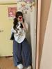 Playera de Media Manga con Estampado de Patrón Top Ropa Estilo Letra Pequeña Algodón Manga Corta Camiseta de Moda para Niña Pequeña Estándar