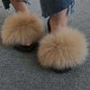 Pantuflas de Piel de Zorro de Moda 2020 para Mujer, Pantuflas de Deslizamiento Estilo Coreano para Exteriores, Pantuflas de Piel para el Hogar, Zapatos de Casa Resistentes al Desgaste y Antideslizantes
