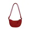 Bolso de mujer de nicho nuevo para principios de otoño 2026 transfronterizo, bolso de hombro y bolso cruzado de gamuza de nicho coreano para el trabajo