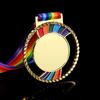 Medalha redonda oca em branco personalizada para crianças, medalha de honra para estudantes, jogos de maratona, listagem de metal, atacado