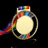 Medallas Redondas Huecas en Blanco Hechas a Medida de Fábrica para Competiciones de Maratón, Medallas Metálicas de Honor para Niños y Estudiantes