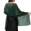 Vestido de noche para mujer, chal de gasa con imitación de diamantes de imitación, bufanda brillante, suave y transparente, para boda, fiesta, graduación, velo