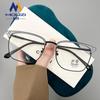 Gafas de media montura con diseño retro de cejas de estilo japonés, anti-Blue-Ray, montura lisa Sven Snog, gafas configurables para miopía