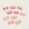 Elásticos de Cabelo Desenho Dopamina Tamanho de Polegar para Crianças, Presilhas Doces e Fofas para Bebês que Não Danificam o Cabelo, Prendedores Pequenos para Rabo de Cavalo para Meninas