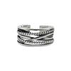 Anillo de viento multicapa para hombres y mujeres, anillo de pareja, retro, plata tailandesa, moda, personalidad, giro, marea, anillo de dedo abierto, joyería de mano