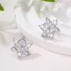 Moda Coreana Nuevos Pendientes de Estrella de Seis Puntas Microincrustados de Circonita para Mujer Tendencia Ins Pendientes Geométricos de Lujo Ligero Fábrica de Origen