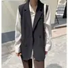 Foto real do novo colete feminino outono 2026, colete blazer slim fit versátil estilo coreano para mulheres 17763